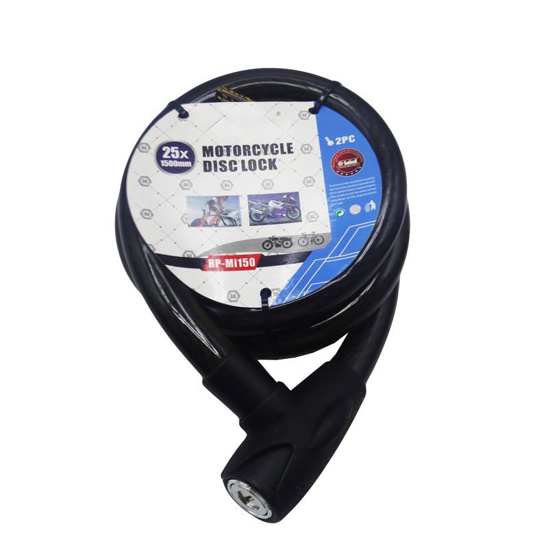 قفل کابلی موتورسیکلت میکا کد yp 25*1500mm